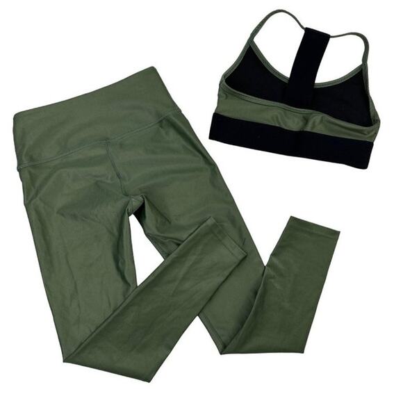 Noli - Liquid Jolie Bra and Leggings in Green and Black - Picture 3 of 4